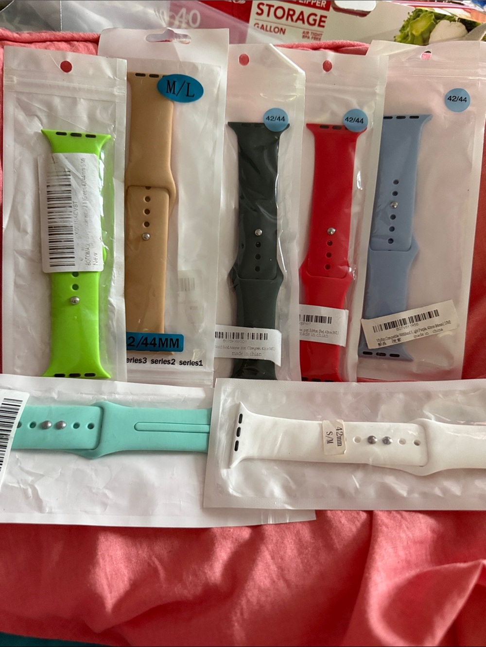 NWT iwatch Silicone Watch Bands - set of 7 Multiple Colors